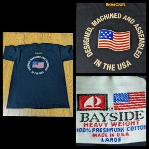 VTG Bayside Brand T-Shirt - BrassCraft USA - Large